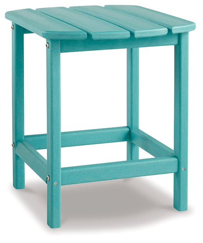 Sundown Treasure Outdoor Chair with End Table in Turquoise - PKG008189
