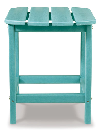 Sundown Treasure Outdoor Chair with End Table in Turquoise - PKG008189