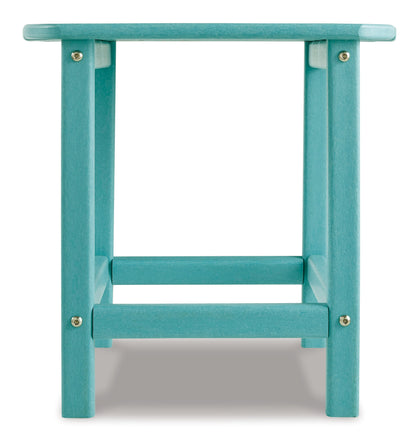 Sundown Treasure Outdoor Chair with End Table in Turquoise - PKG008189