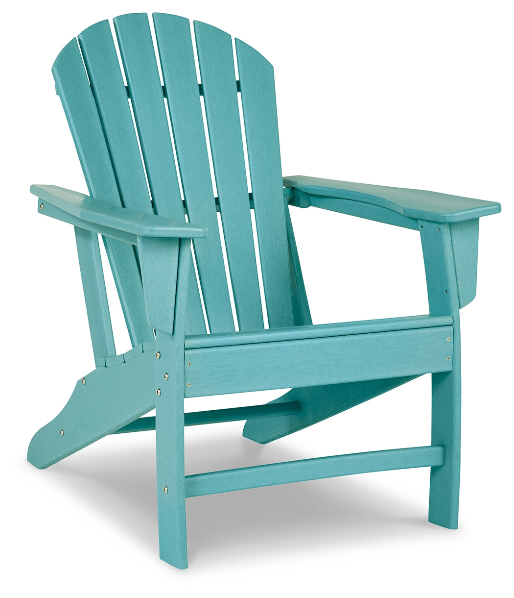 Sundown Treasure Outdoor Chair with End Table in Turquoise - PKG008189