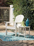 Sundown Treasure White Adirondack Chair with End Table - P011P1