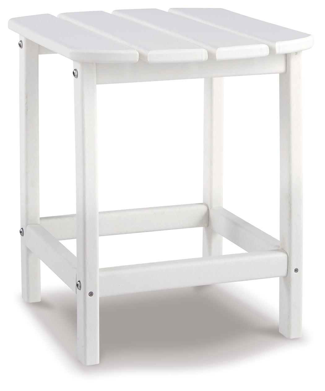 Sundown Treasure White Adirondack Chair with End Table - P011P1