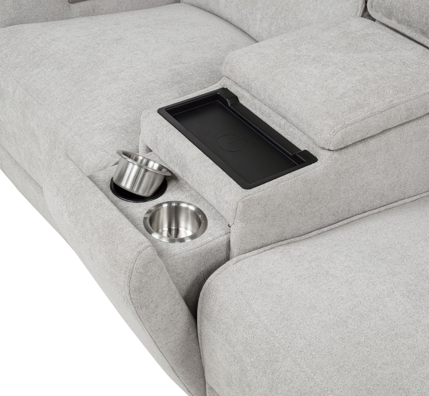 Sylmar 2-piece Chenille Power Reclining Sofa Set Dove Grey - 610521P-S2