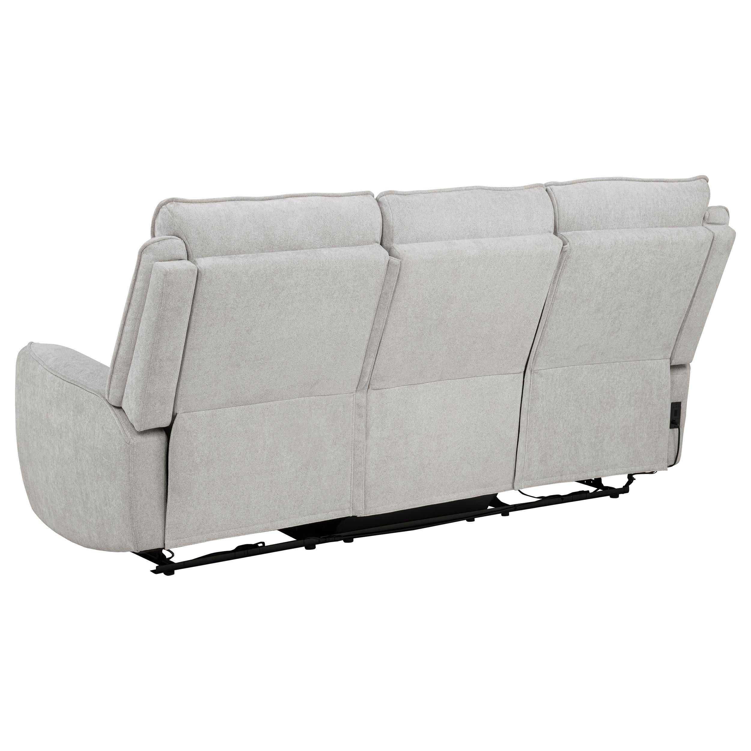 Sylmar 2-piece Chenille Power Reclining Sofa Set Dove Grey - 610521P-S2
