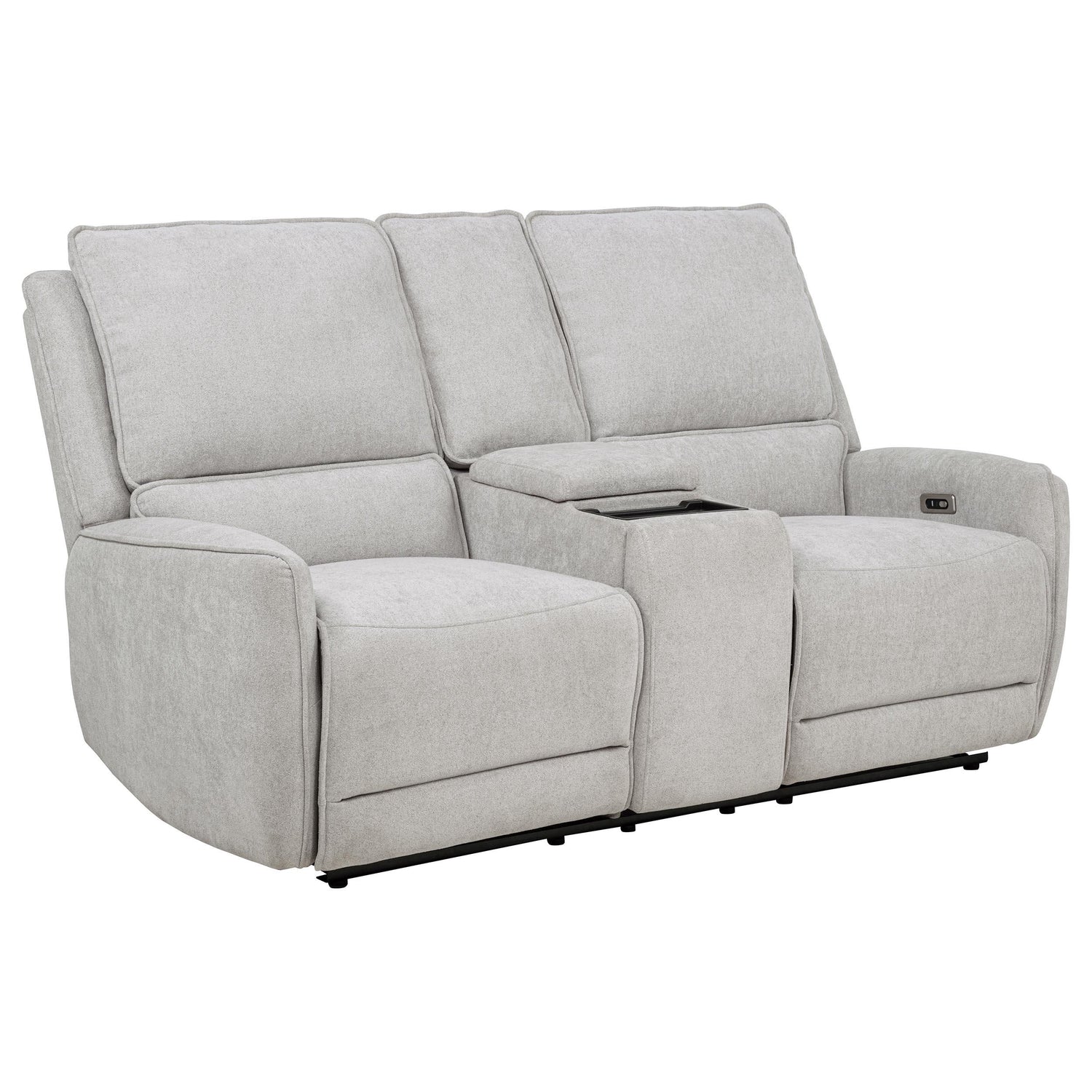 Sylmar 2-piece Chenille Power Reclining Sofa Set Dove Grey - 610521P-S2