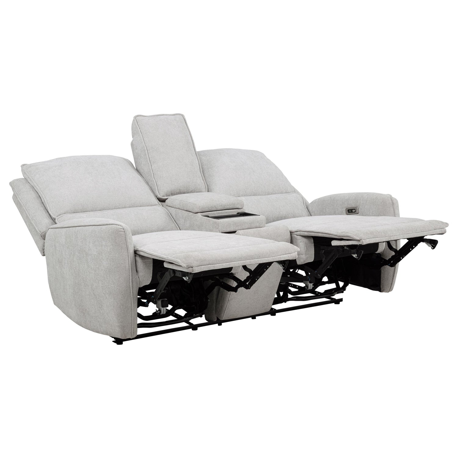 Sylmar 2-piece Chenille Power Reclining Sofa Set Dove Grey - 610521P-S2