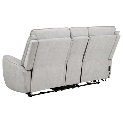 Sylmar 2-piece Chenille Power Reclining Sofa Set Dove Grey - 610521P-S2