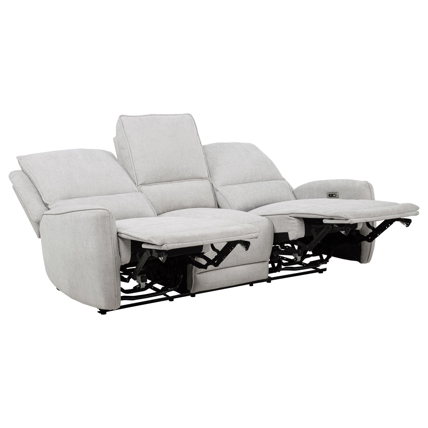 Sylmar 3-piece Chenille Power Reclining Sofa Set Dove Grey - 610521P-S3