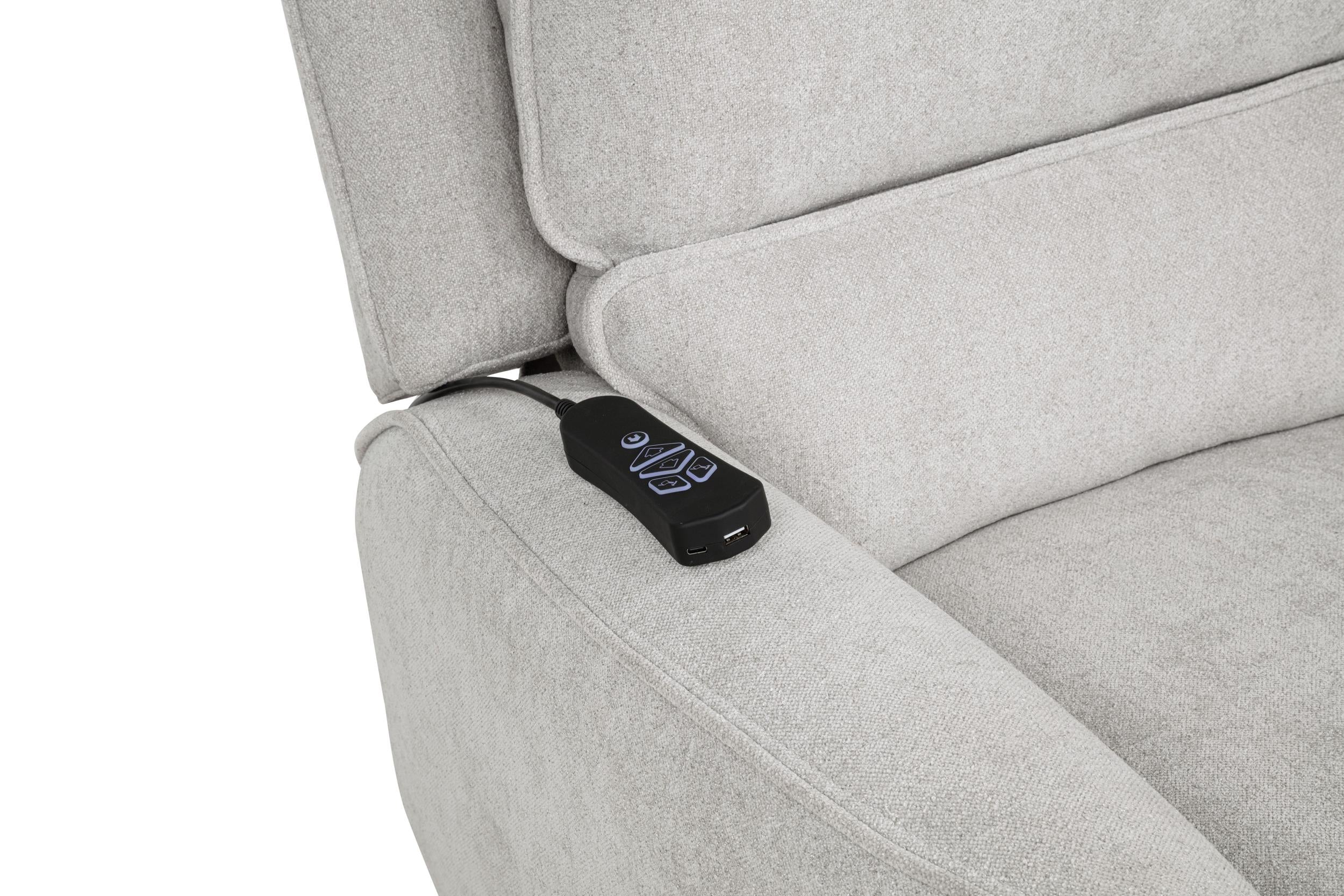 Sylmar Chenille Upholstered Dual Power Lift Recliner Grey - 610524PP