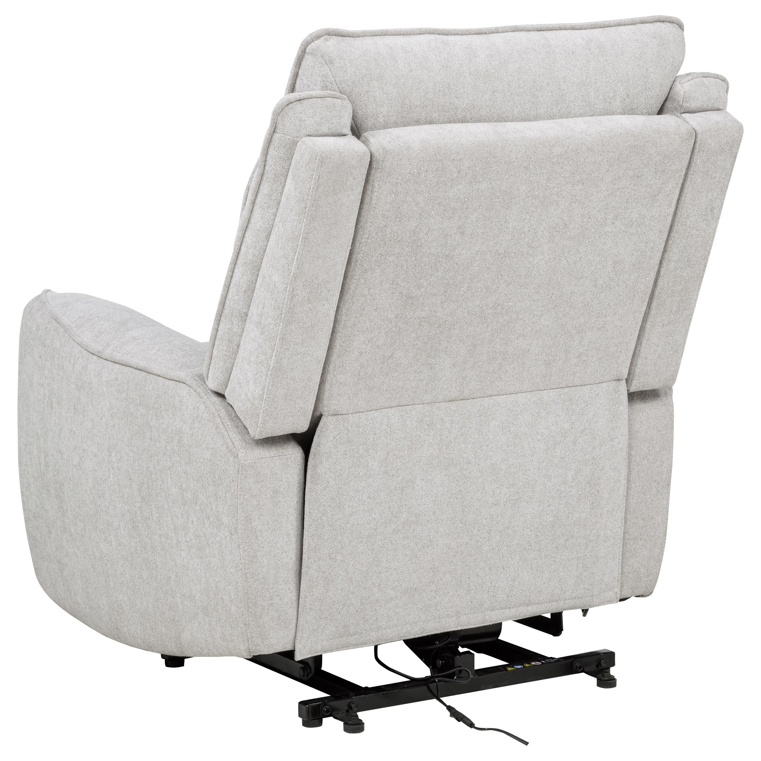 Sylmar Chenille Upholstered Dual Power Lift Recliner Grey - 610524PP