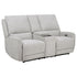 Sylmar Chenille Upholstered Power Reclining Loveseat Grey - 610522P