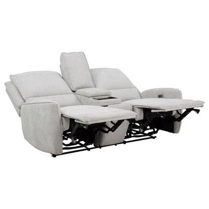 Sylmar Chenille Upholstered Power Reclining Loveseat Grey - 610522P