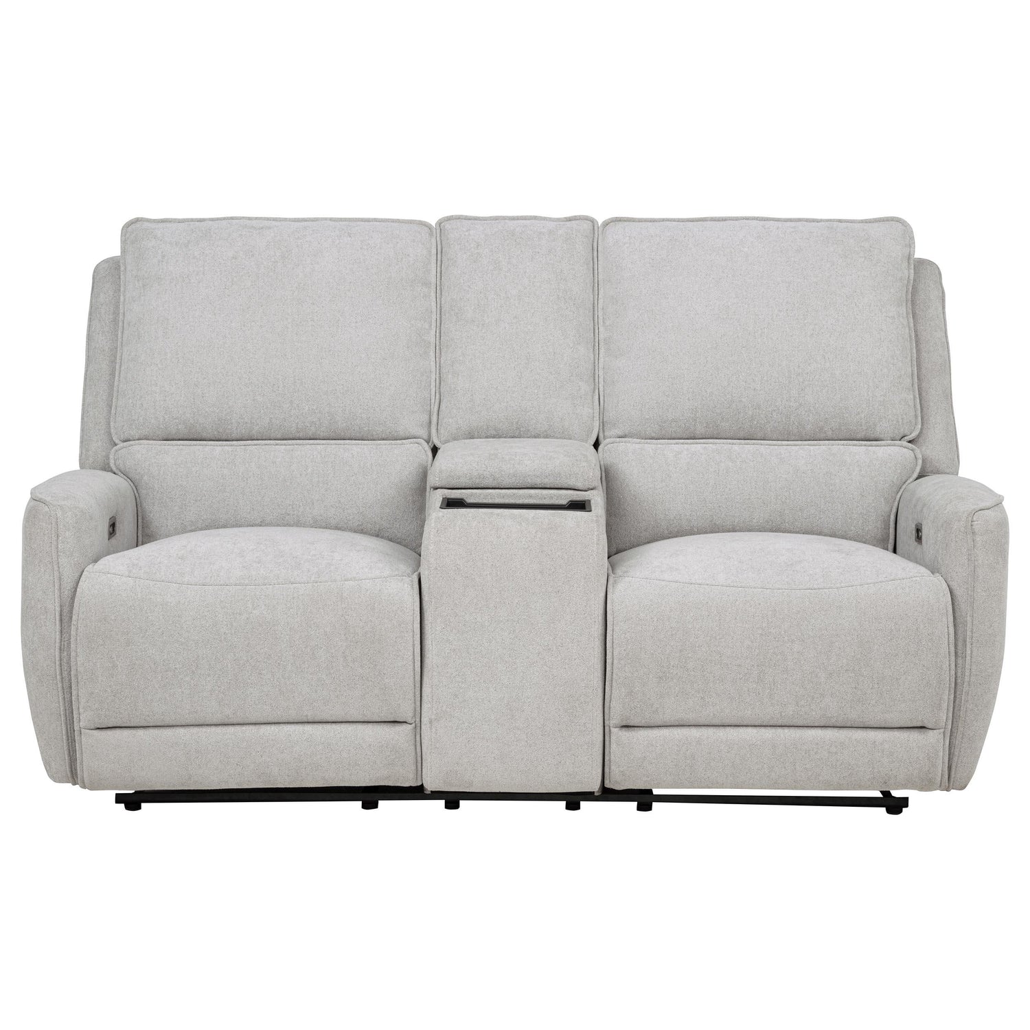Sylmar Chenille Upholstered Power Reclining Loveseat Grey - 610522P