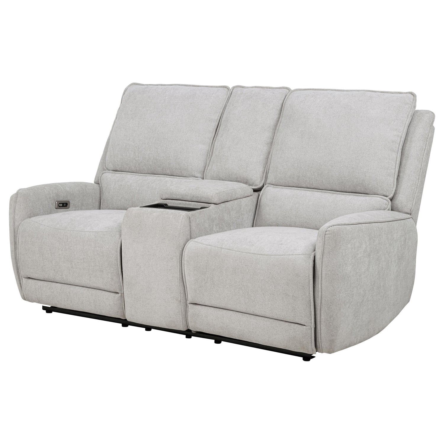 Sylmar Chenille Upholstered Power Reclining Loveseat Grey - 610522P