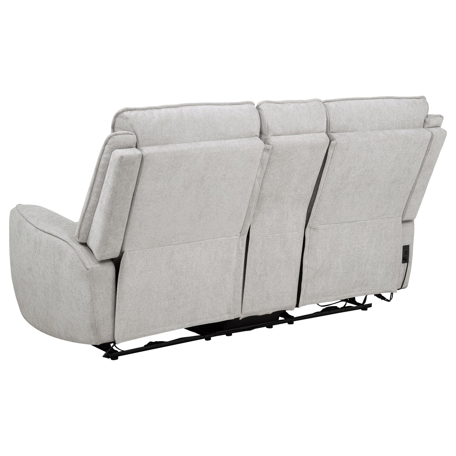Sylmar Chenille Upholstered Power Reclining Loveseat Grey - 610522P