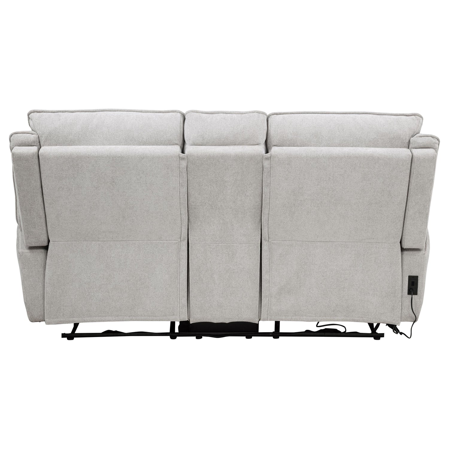 Sylmar Chenille Upholstered Power Reclining Loveseat Grey - 610522P
