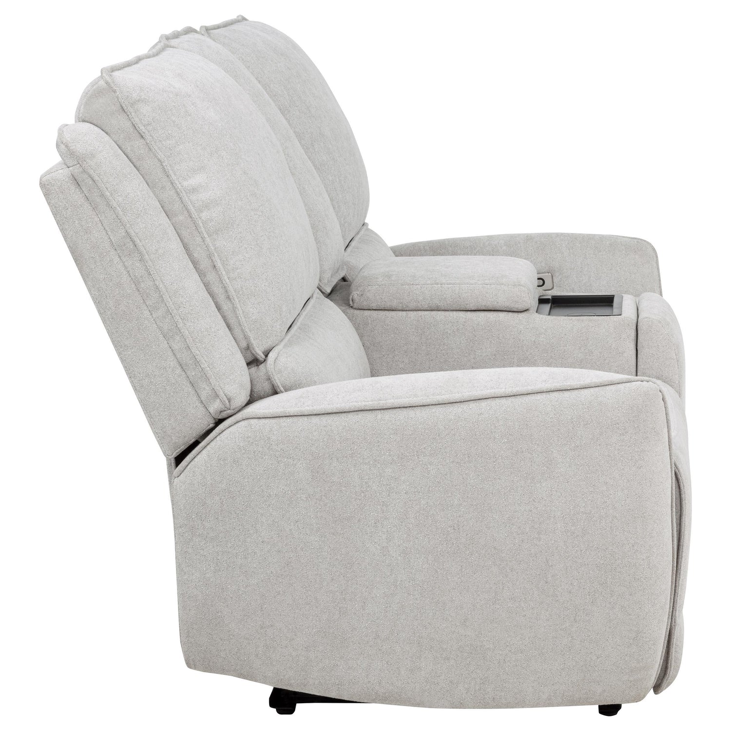 Sylmar Chenille Upholstered Power Reclining Loveseat Grey - 610522P