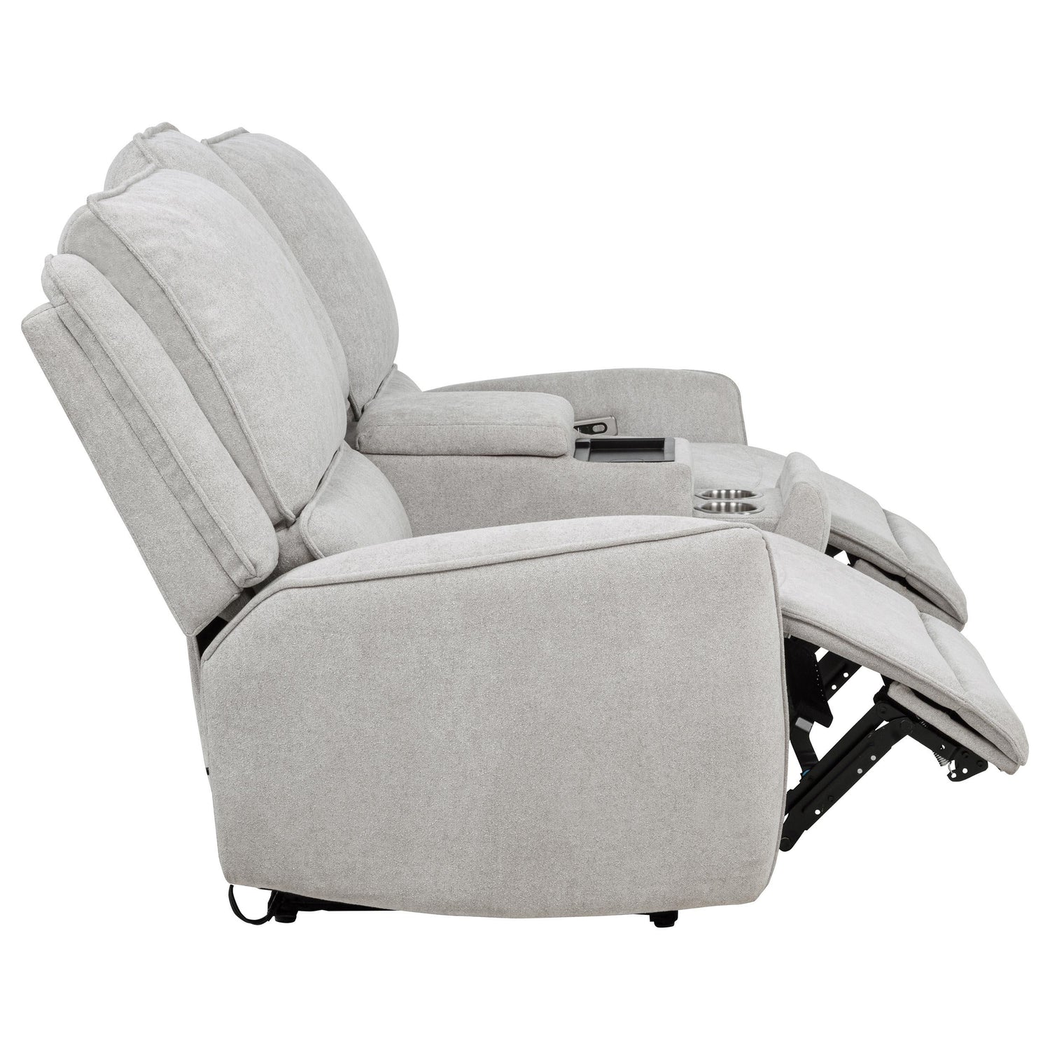 Sylmar Chenille Upholstered Power Reclining Loveseat Grey - 610522P