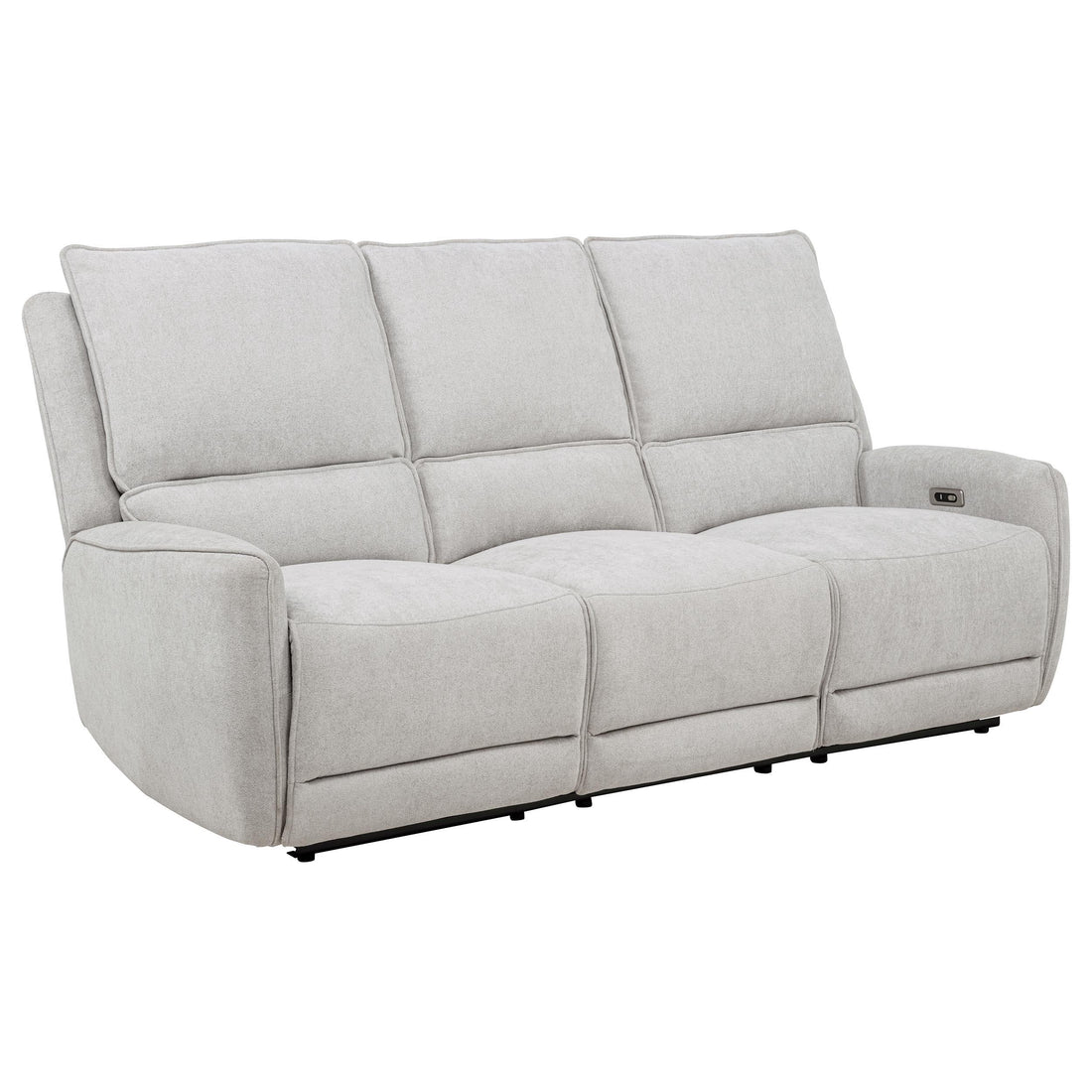 Sylmar Chenille Upholstered Power Reclining Sofa Dove Grey - 610521P