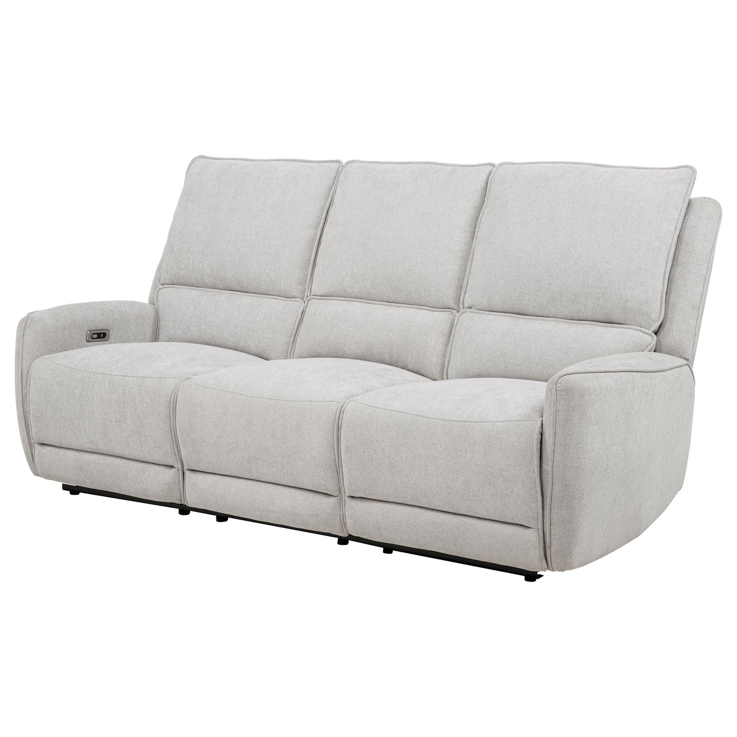 Sylmar Chenille Upholstered Power Reclining Sofa Dove Grey - 610521P