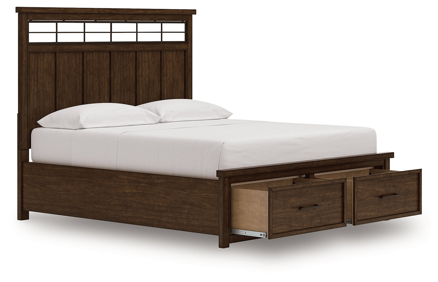 Taffenbrook Medium Brown California King Panel Storage Bed - B849B5