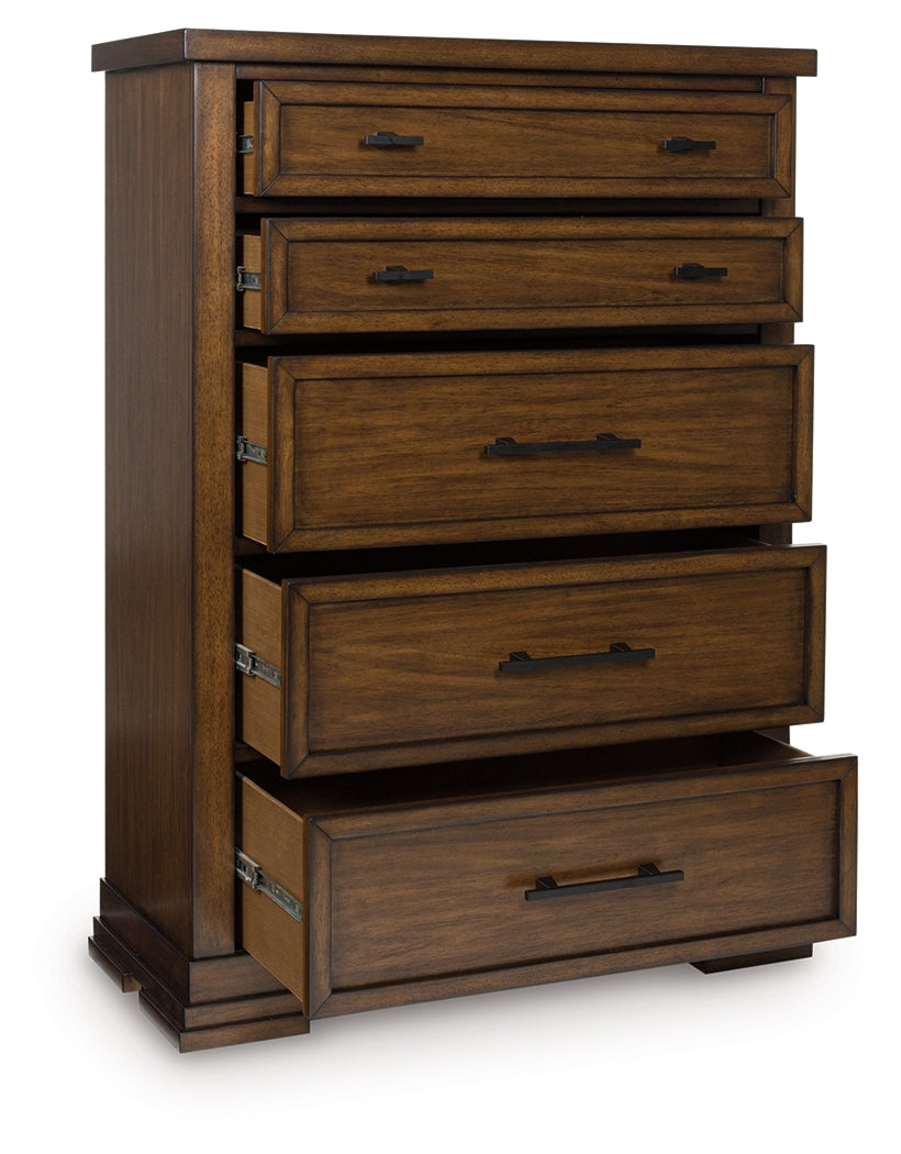 Taffenbrook Medium Brown Chest of Drawers - B849-46