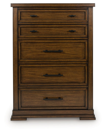 Taffenbrook Medium Brown Chest of Drawers - B849-46