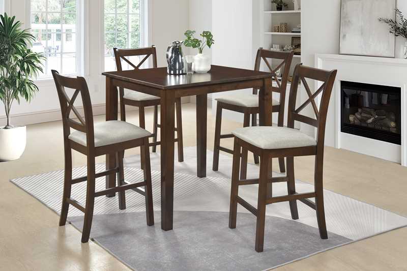 Tahoe - Beige - Pub Table + 4 Chairs - Tahoe Beige