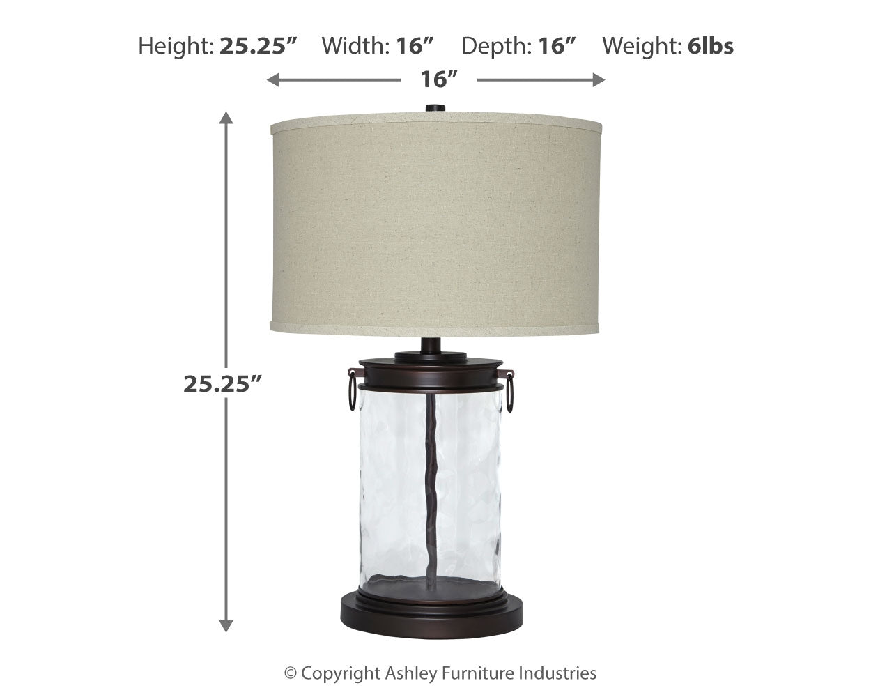 Tailynn Clear/Bronze Finish Table Lamp (Set of 2) - L430324X2