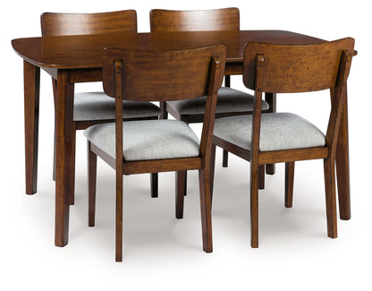 Tameride Brown Dining Table and 4 Chairs (Set of 5) - PCD609-225