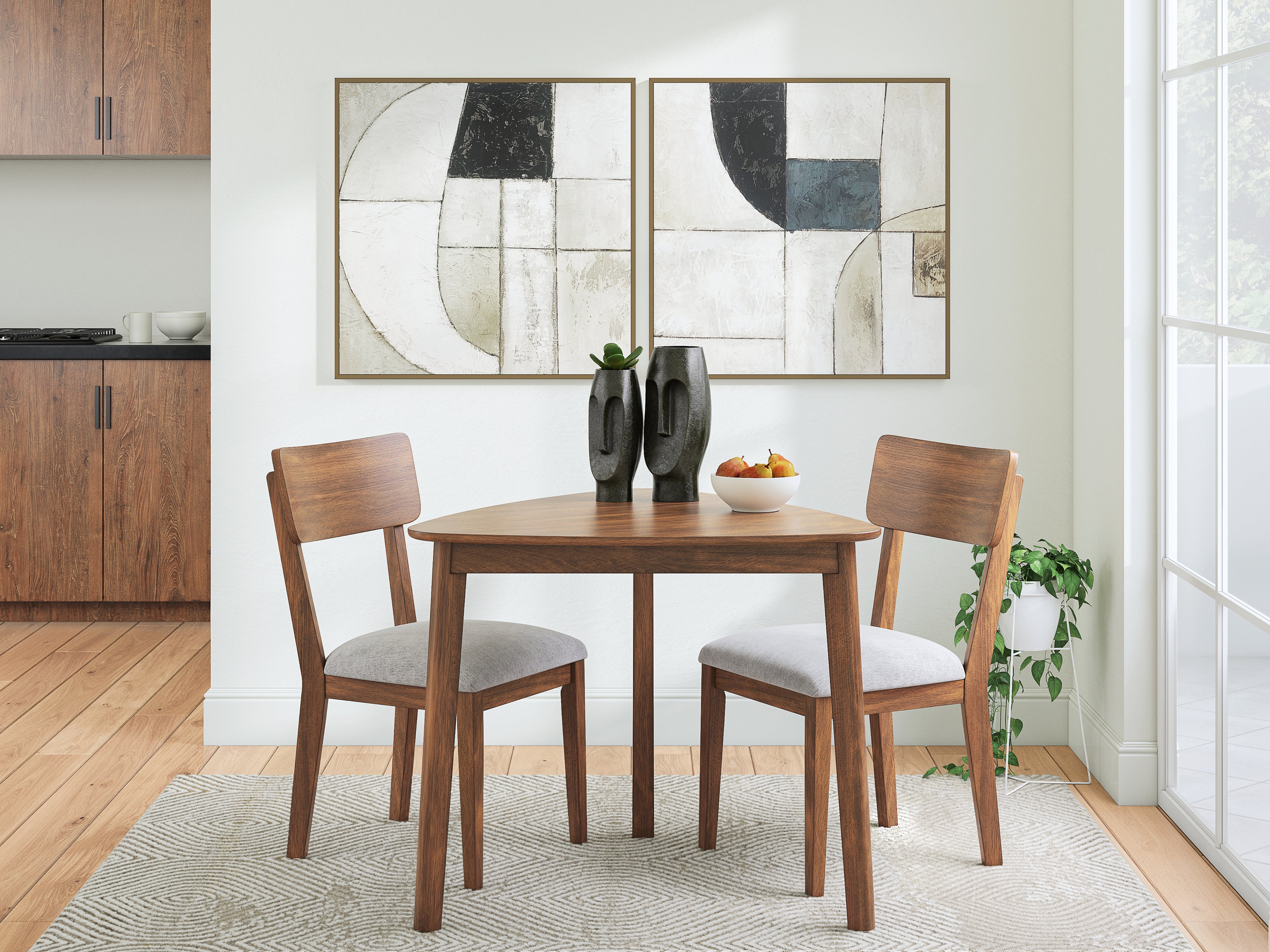 Tameride Dining Table and 2 Chairs - PCD609D1