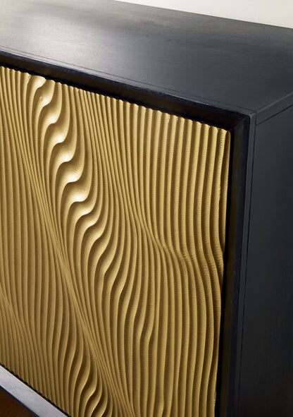 Tayner Black/Gold Finish Accent Cabinet - A4000654