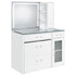 TBA 2-drawer Vanity Table Set LED Mirror and Stool White High Gloss - 930218