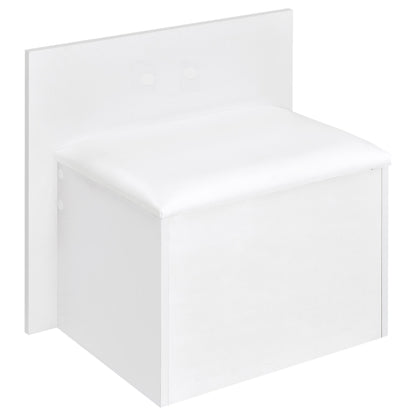TBA 2-drawer Vanity Table Set LED Mirror and Stool White High Gloss - 930218