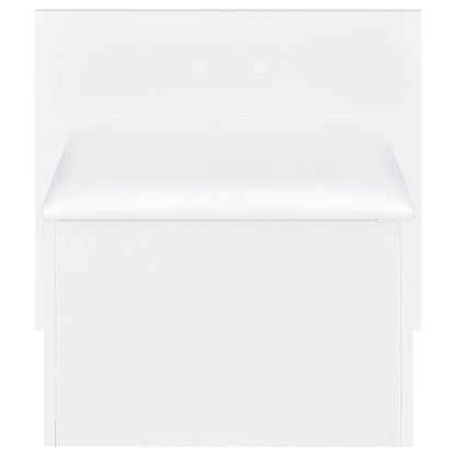 TBA 2-drawer Vanity Table Set LED Mirror and Stool White High Gloss - 930218