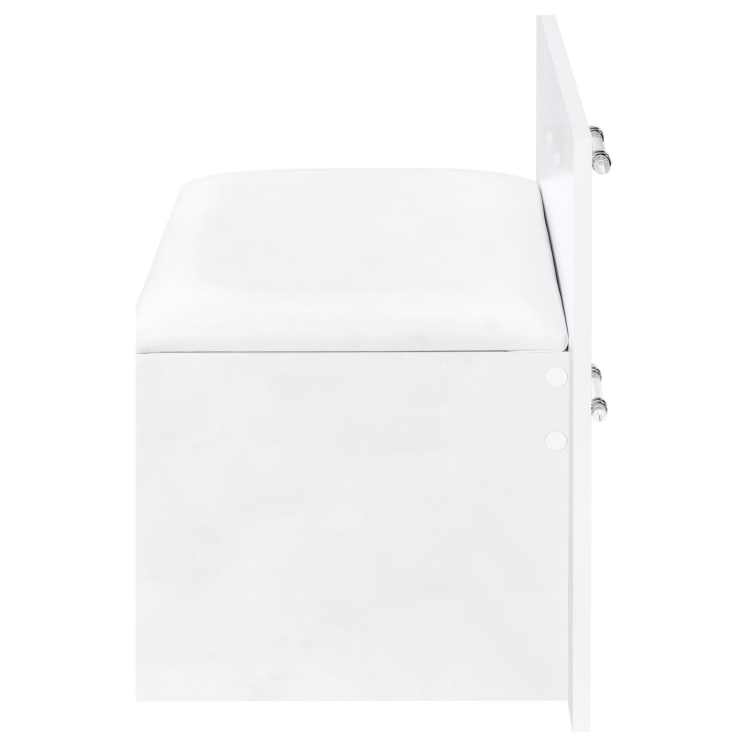 TBA 2-drawer Vanity Table Set LED Mirror and Stool White High Gloss - 930218