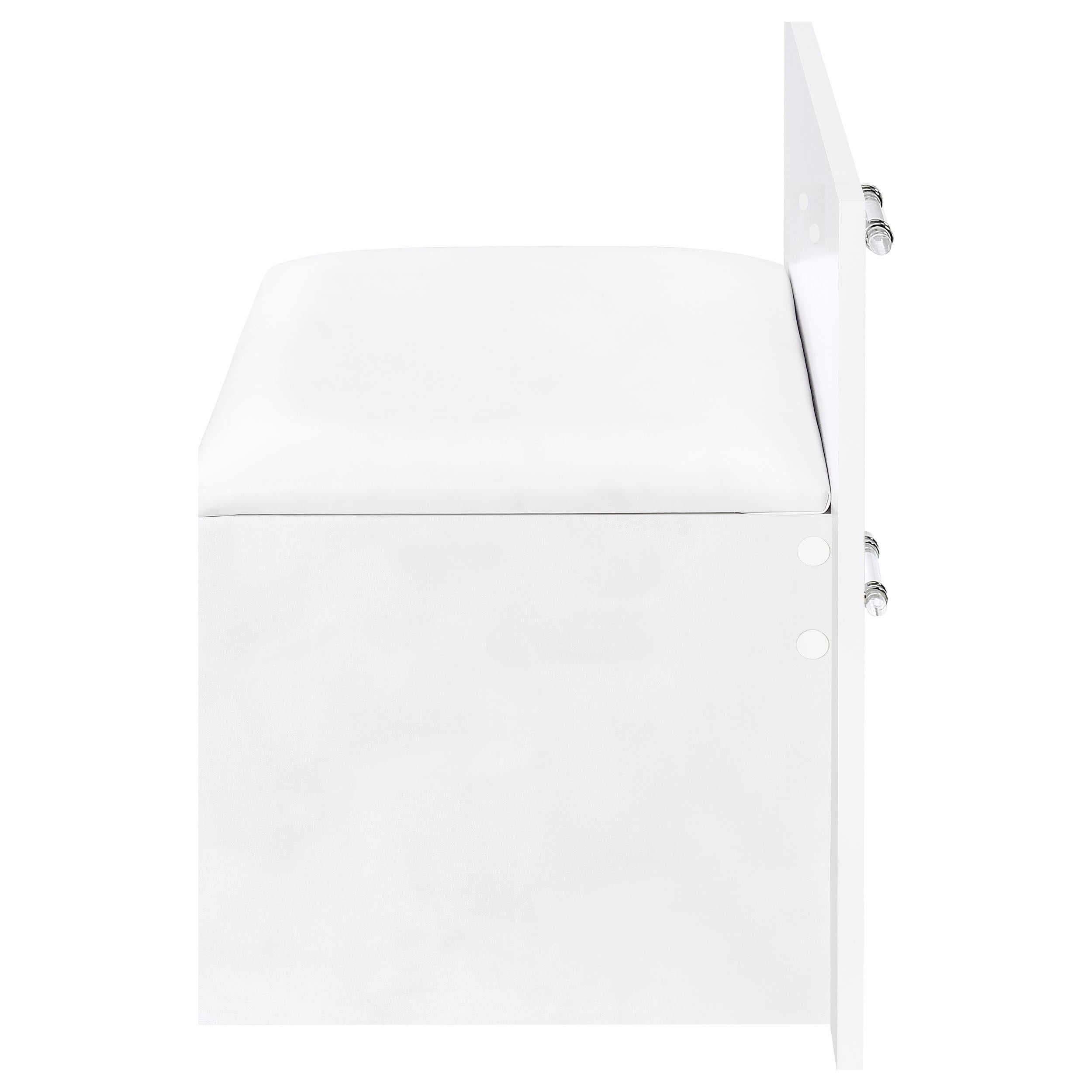 TBA 2-drawer Vanity Table Set LED Mirror and Stool White High Gloss - 930218