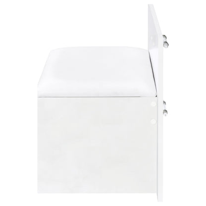 TBA 2-drawer Vanity Table Set LED Mirror and Stool White High Gloss - 930218