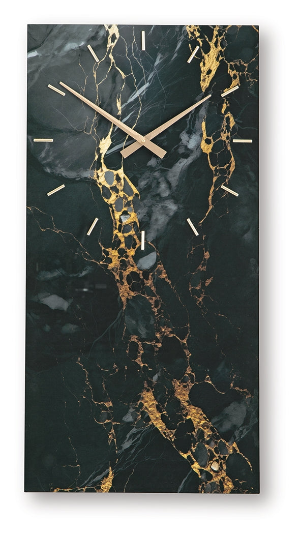 Teague Black/Gold Finish Wall Clock - A8010430