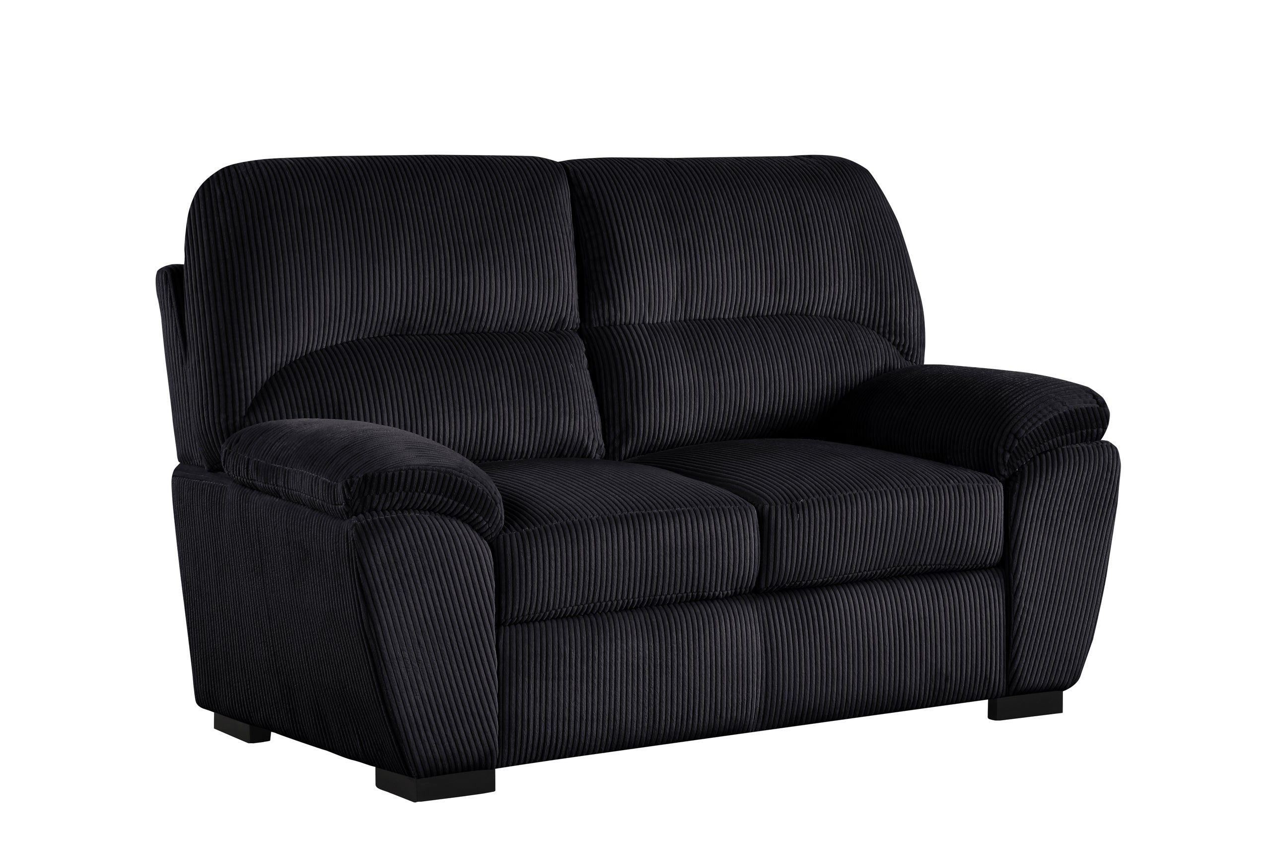 Tiffany10 Black - 2PC or 3PC Living Room Set *2PC - TIFFANY10 BLACK 2PC
