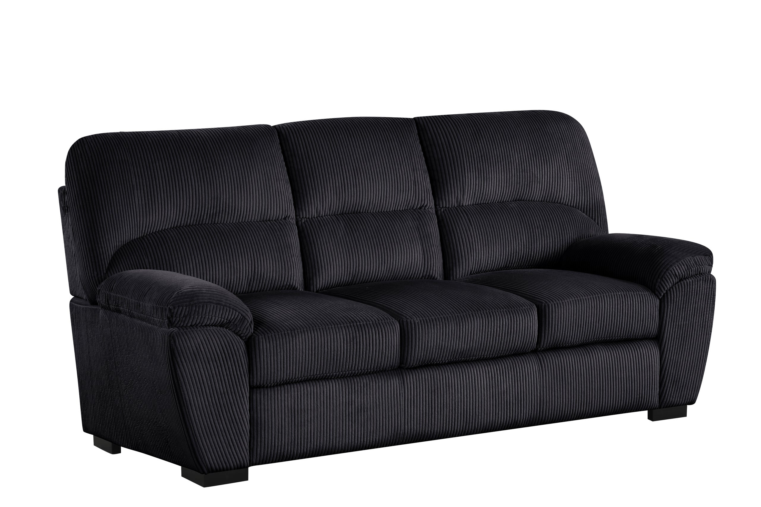 Tiffany10 Black - 2PC or 3PC Living Room Set *3PC - TIFFANY10 BLACK 3PC