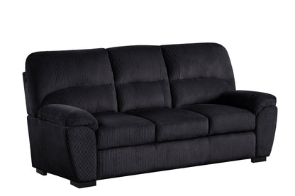 Tiffany10 Black - 2PC or 3PC Living Room Set *3PC - TIFFANY10 BLACK 3PC