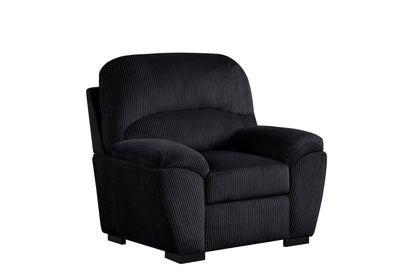 Tiffany10 Black - 2PC or 3PC Living Room Set *3PC - TIFFANY10 BLACK 3PC