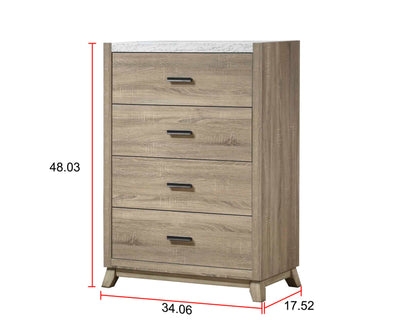 Tilston Natural Panel Bedroom Set - SET | B3400-Q-HB | B3400-Q-FB | B3400-KQ-RAIL | B3400-2 | B3400-4 - Bien Home Furniture &amp; Electronics