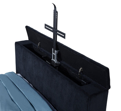 Tisdall California King Flame Visualizer TV Bed Black - 315868BLKKW