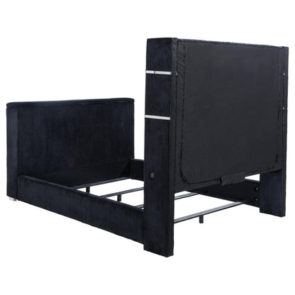 Tisdall California King Flame Visualizer TV Bed Black - 315868BLKKW