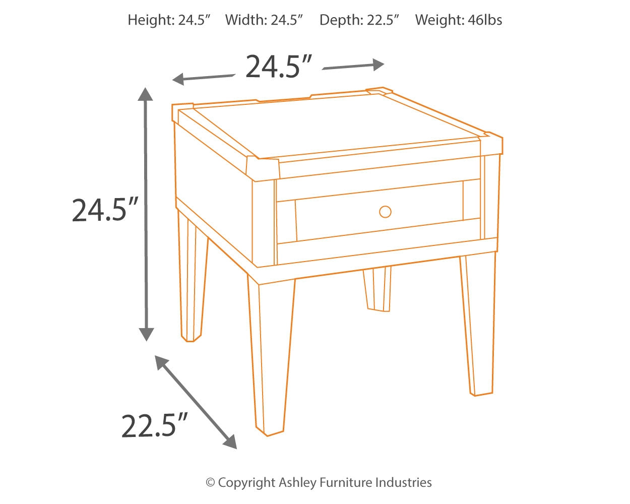 Todoe 2 End Tables in Dark Gray - PKG008457