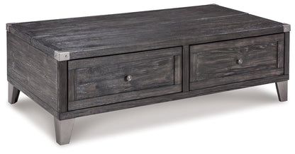 Todoe Coffee Table with 1 End Table in Dark Gray - PKG008763