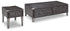 Todoe Coffee Table with 1 End Table in Dark Gray - PKG008763