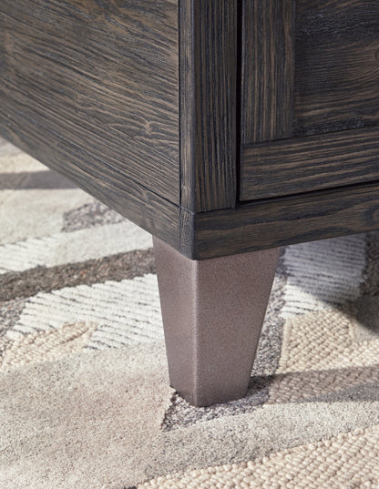 Todoe Coffee Table with 2 End Tables in Dark Gray - PKG007214